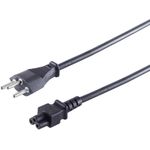 S/CONN maximum connectivity Netzanschlusskabel Schweiz, Stecker an 3pol Buchse C5, schwarz, 1,8 m (CH60001)