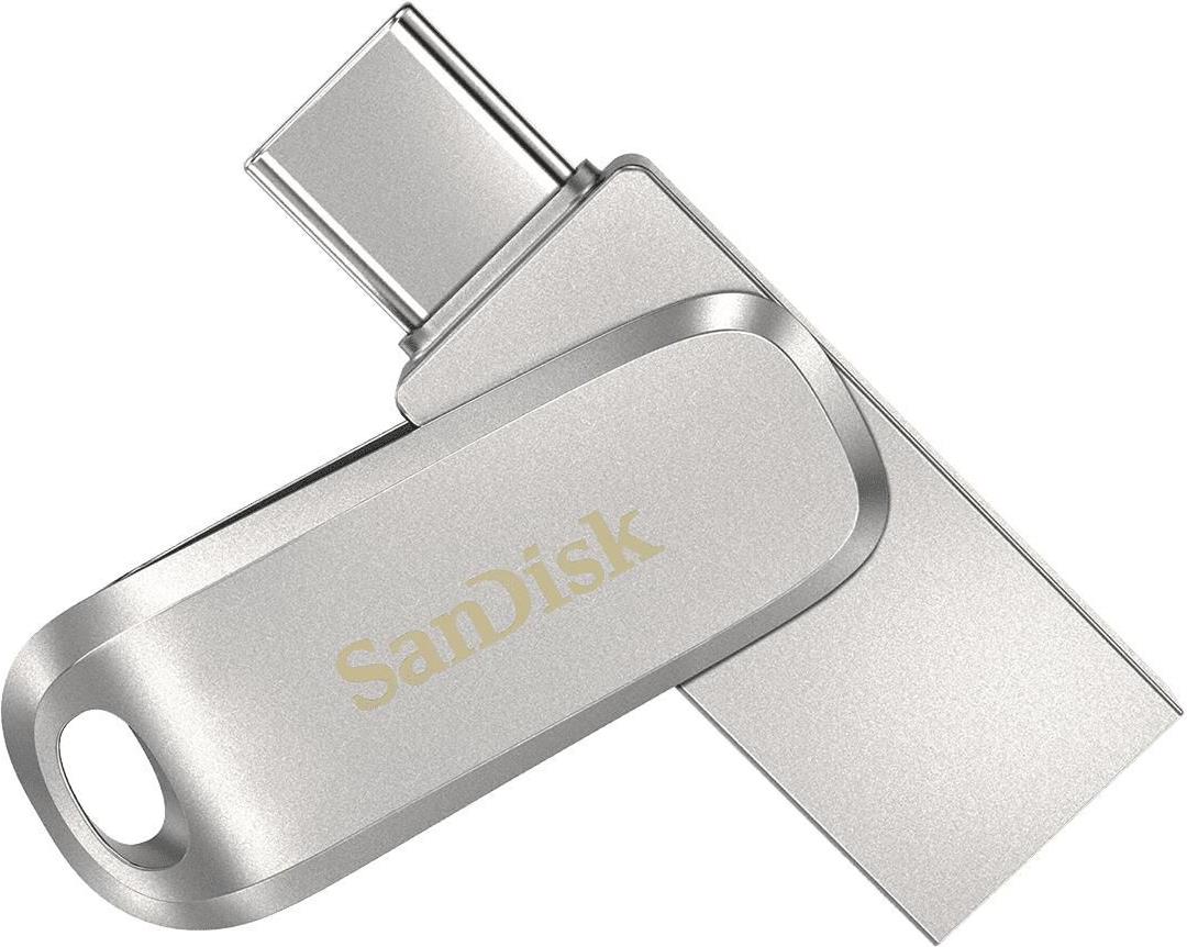 SanDisk Ultra Dual Drive Luxe 64 GB Silber