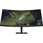 HP Omen 34c G2, Gaming-Monitor 86.4 cm (34 Zoll), schwarz, WQHD, VA, Curved, HDMI, DP, 180Hz Panel (AV4C1E9#ABB)