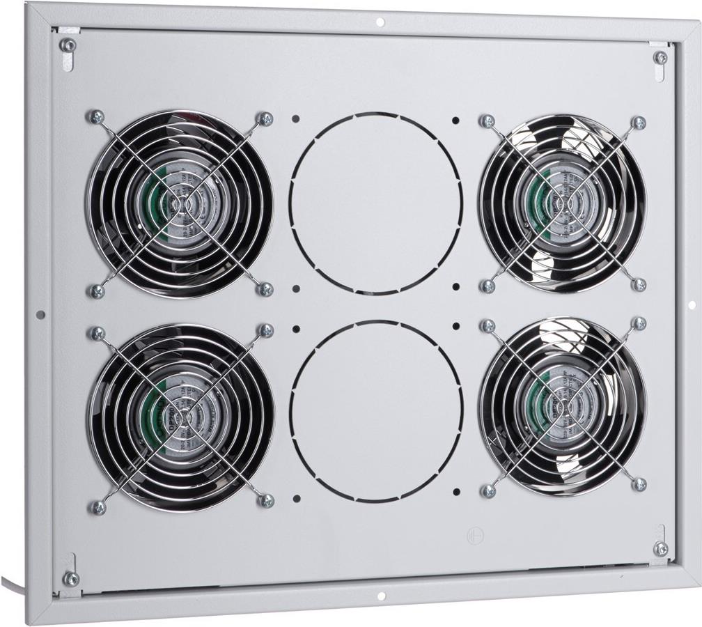 Triton RAC-CH-X04-X3 Rack-Lüftereinsatz 4 Lüfter mit Thermostat 230 V Grau
