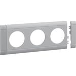 HAGER GB080307035 Blende 3-fach Steckdose hfr OT 80 lgrau (GB080307035)