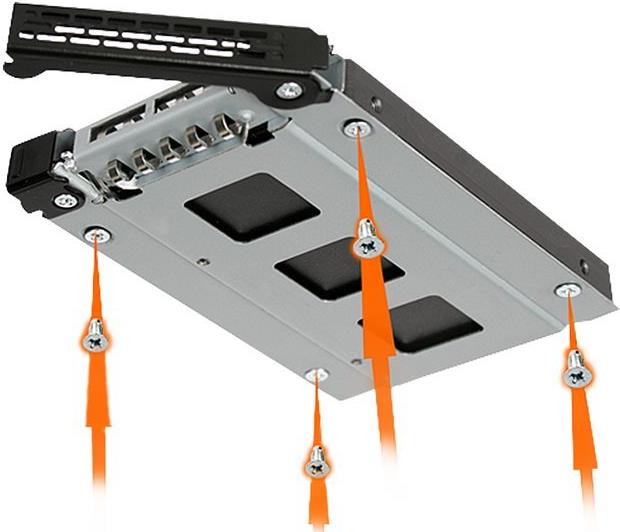 Icy Dock EZ Slide MB992TRAY-B 2.5" Wechselrahmen Schwarz, Silber