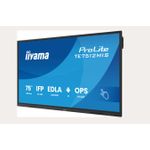 iiyama 75" iiWare13E , Android 14, EDLA/non-EDLA 8/128GB, 40-Points PureTouch IR with Zero Gap - Air bonding, 3840x2160, UHD VA panel, Fan-less, Speakers 2x 20W front, VGA, HDMI 2x HDMI-out, 2x USB-C max 65W PD), Audio mini-jack and Optical Out (S/PDIF) [Energieklasse G] (TE7512MIS-B4AG)