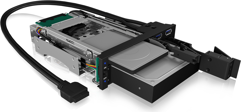 RaidSonic IB-174SSK-U Speicherlaufwerksgehäuse 2.5/3.5"  HDD-Gehäuse Schwarz (IB-174SSK-U)