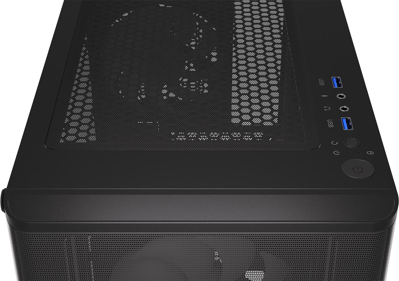 Endorfy Ventum 200 ARGB Midi-Tower ATX Gehäuse mit Tempered Glass Schwarz