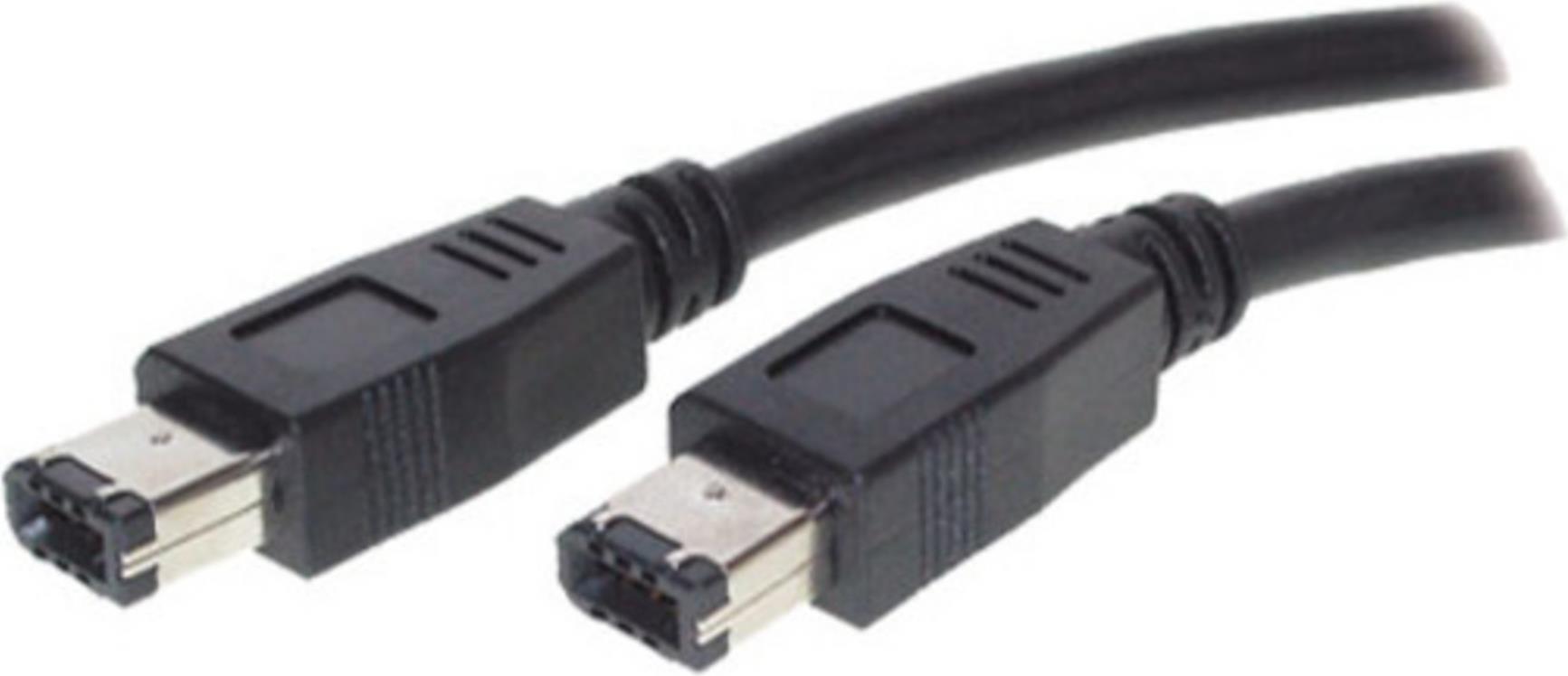 S/CONN maximum connectivity FireWire-Anschlusskabel, IEEE 1394 Kabel, 6-pol Stecker auf 6-pol Stecker, bis 400 MHz, 3,0m (77203)