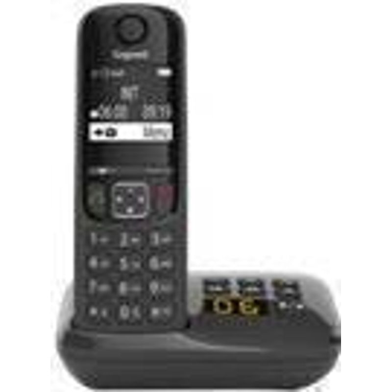 Einträge A690 schnurlos 100 zwei Display GIGASET Anrufbeantworter A schwarz L36852-H2830-B101 Freisprechen analog DECT Telefonb. Mobilteile Duo