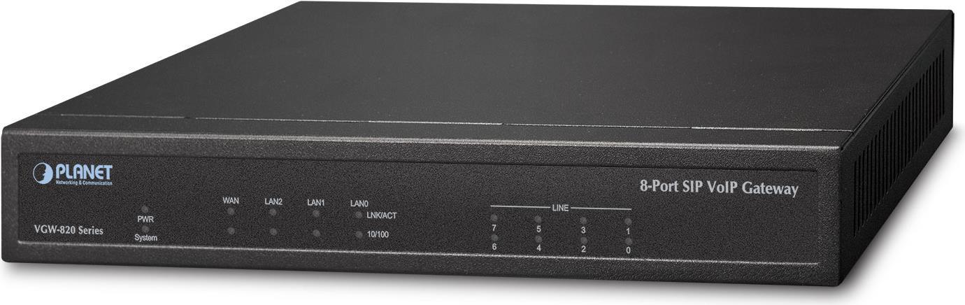 PLANET 8-Port SIP VoIP Gateway (VGW-820FS)