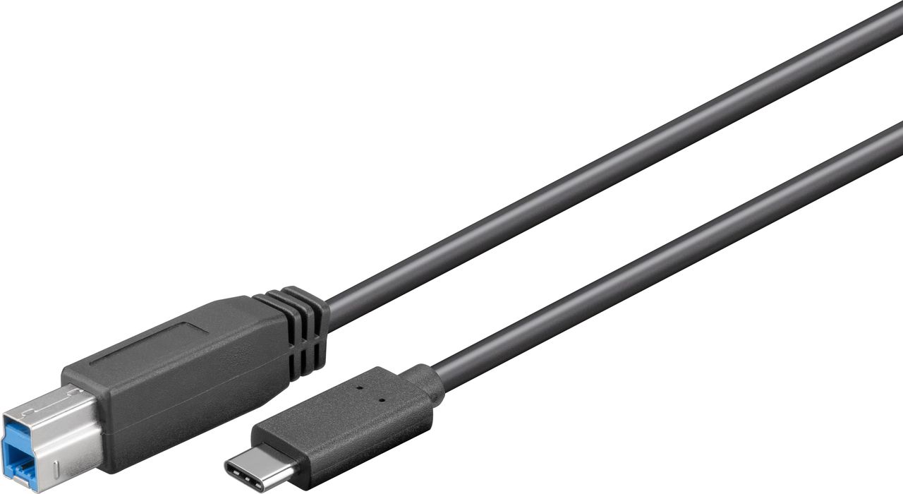 WENTRONIC Goobay USB 3.0 SuperSpeed Kabel > USB-C?, 1 m - USB 3.0-Stecker (Typ B) > USB-C Stecker (6
