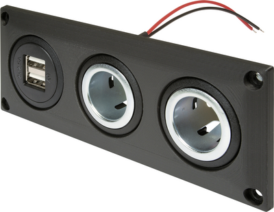 ProCar Einbau-Steckdose Kombi-Stecksystem mit USB
