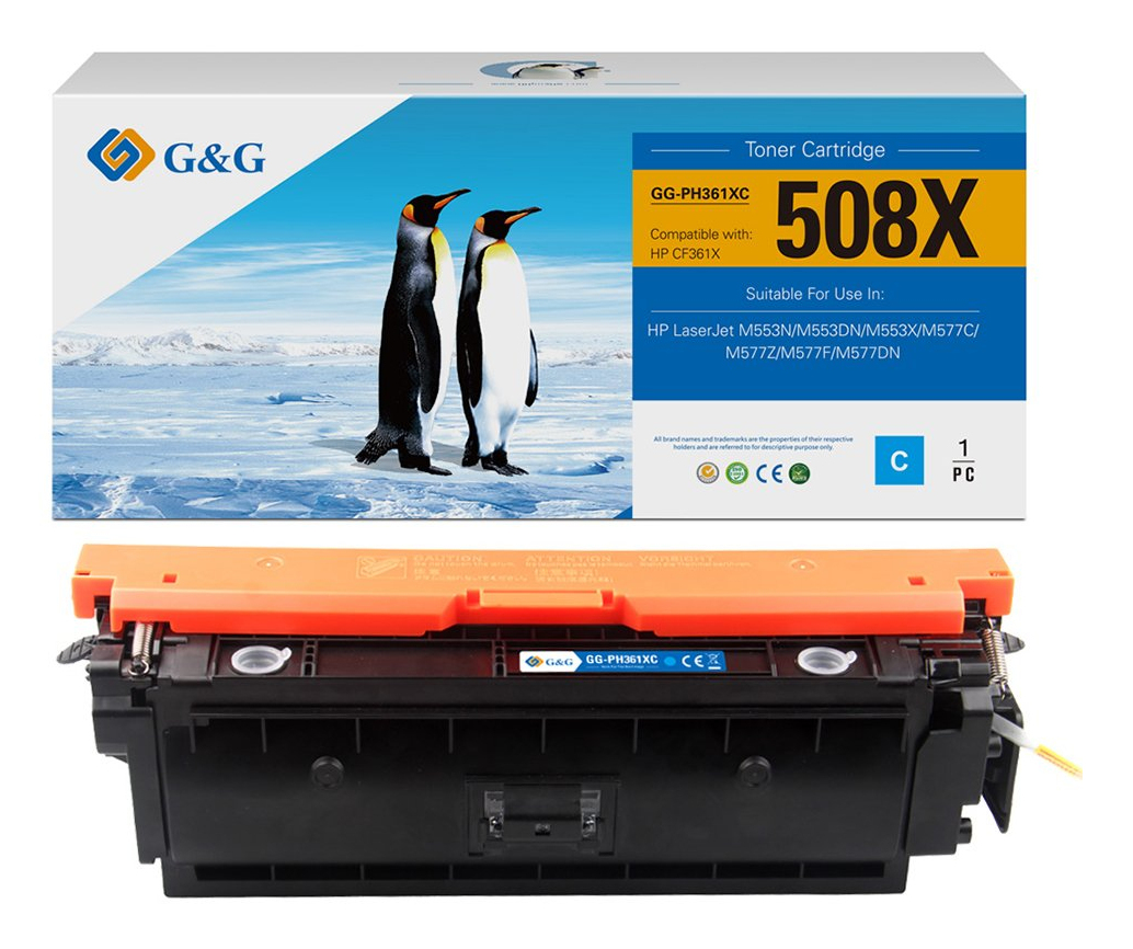 G&G 14344 Tonerkartusche kompatibel HP CF361X/508X Cyan