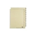 ELBA Trennblätter, 2-seitig bedruckt, chamois, 240 x 300 mm aus Kraftkarton, 230 g/qm, weiseitiger Druck: Ziffern 0-9 - 1 Stück (400004663)