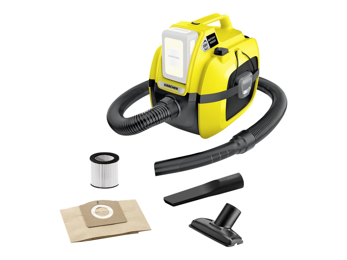 Kärcher WD 1 Compact Battery Staubsauger 230 W 7 l Schwarz, Gelb