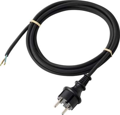 Sygonix SY-6870674 Strom Anschlusskabel Schwarz 5.00 m (SY-6870674)