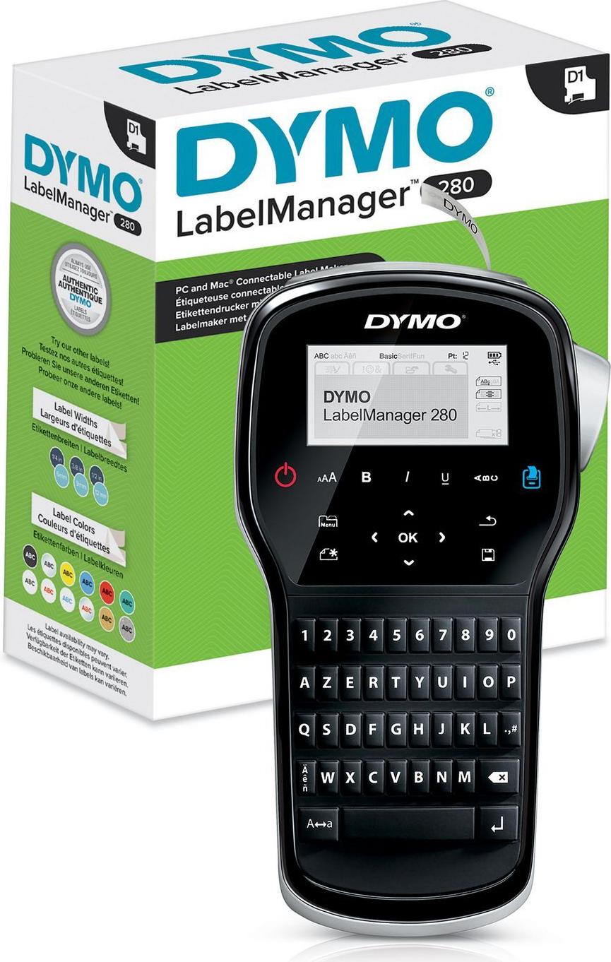 DYMO LabelMANAGER 280 AZERTY Beschriftungsgerät Thermotransfer 180 dpi Schwarz, Silber