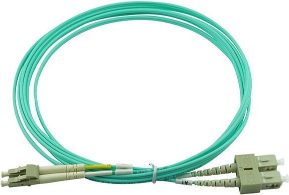 Kompatibles Cisco CAB-OM3-SC-LC-2M BlueOptics Duplex LWL Patchkabel, LC-UPC/SC-UPC beige, 2 Meter, Multimode, G50/125µm OM3, Eingangsdämpfung: unter 0.2dB, Markenfaser, Keramik Ferrule, inkl. Messprotokoll (CAB-OM3-SC-LC-2M-BO)