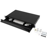 Lanberg 19" 1U FIBER PATCH PANEL 24XST 24XFC BLACK+ ACCES (FOP1-24ST-FCB)