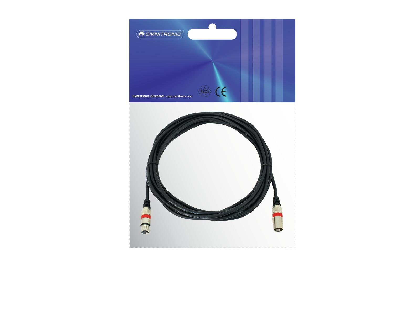 Omnitronic 3022052R XLR-Kabel 7,5 m Schwarz