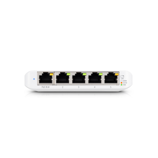 Ubiquiti UniFi Switch USW Flex Mini 5-Port Gigabit Ethernet PoE+ Smart Switch Desktop 3er-Pack Weiß