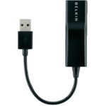 Belkin RJ45 Netzwerk Adapter CAT 5 [1x USB 2.0 Stecker A - 1x RJ45-Buchse] 0.12 m Schwarz Belkin (F4U047bt)