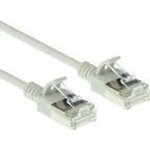 ACT Grey 1 meter LSZH U/FTP CAT6A datacenter slimline patch cable snagless with RJ45 connectors (DC7001)