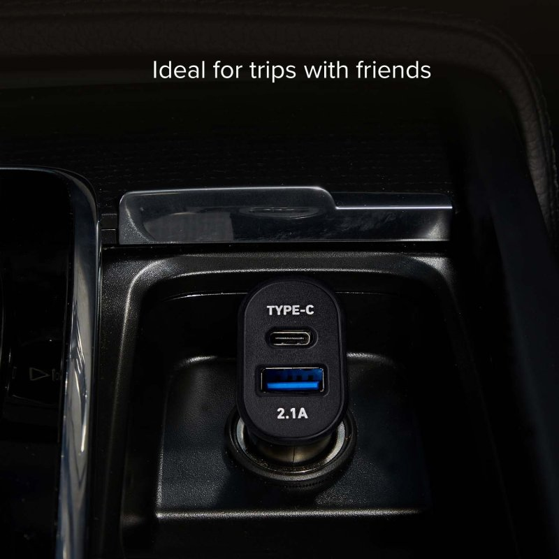 SBS TECRTC1USB2AUL KFZ-Ladegerät USB-C 5 V Schwarz
