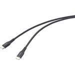 Renkforce USB-Kabel USB 2.0 USB-C Stecker Stecker Schwarz hochflexibel Extrem (RF-6872330)