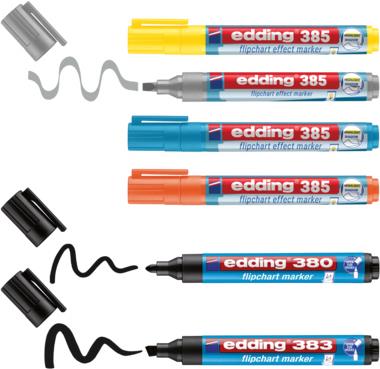 EDDING 385/380/383 Flipchart-Marker farbsortiert 1.0 - 5.0 mm 6 St. (4-385-380-383-6)