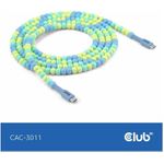 Club 3D Lifestyle USB-C Perlen-Kabel PD60W 480Mbps 2m blau retail (CAC-3011)