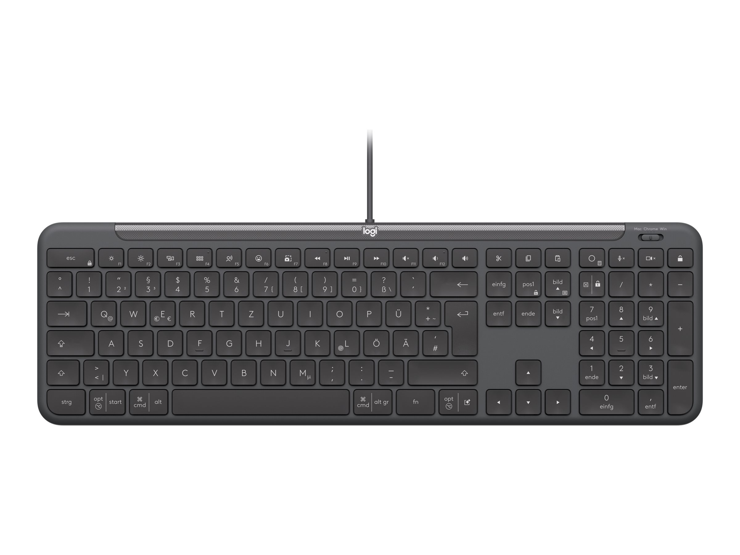Logitech Signature Slim K620 for Business Tastatur QWERTZ USB-C Full Size Grau