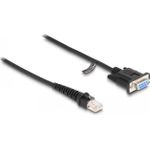 Delock Spiralkabel RJ50 Stecker zu D-Sub 9 Buchse 1,5 m schwarz (87996)