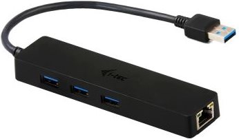 I-TEC USB 3.0 Slim HUB 3 Port mit Gigabit Ethernet Adapter ideal fuer Notebook Ultrabook Tablet PC unterstuetzt Win und Mac OS (U3GL3SLIM)