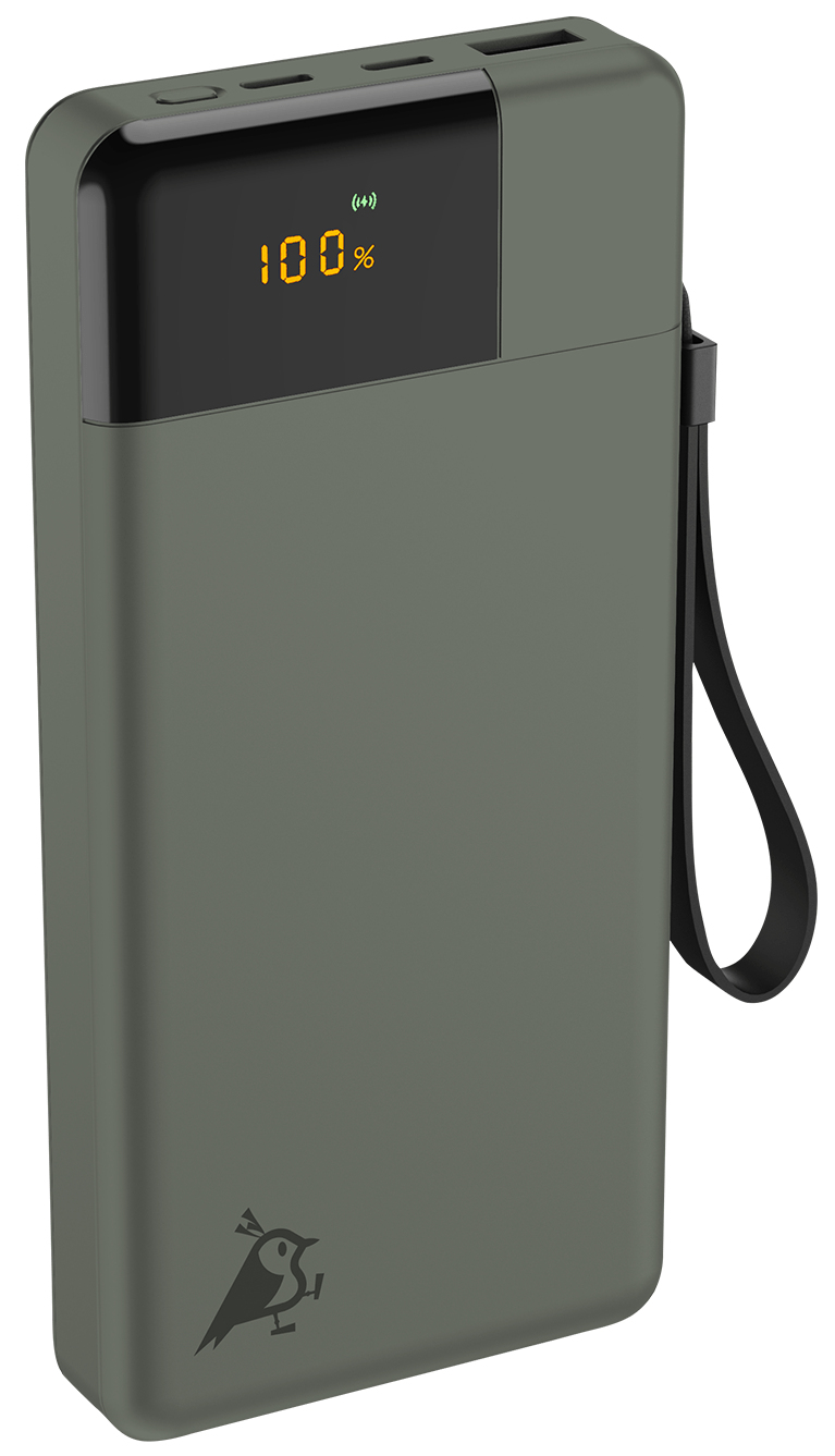 Aqiila Powerbird B20M Powerbank 20000 mAh 20 W USB-A, USB-C Moosgrün
