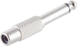 shiverpeaks ®-BASIC-S--Adapter, Klinkenstecker Mono 6,3mm auf Cinchkupplung, Metall (BS57000-M)