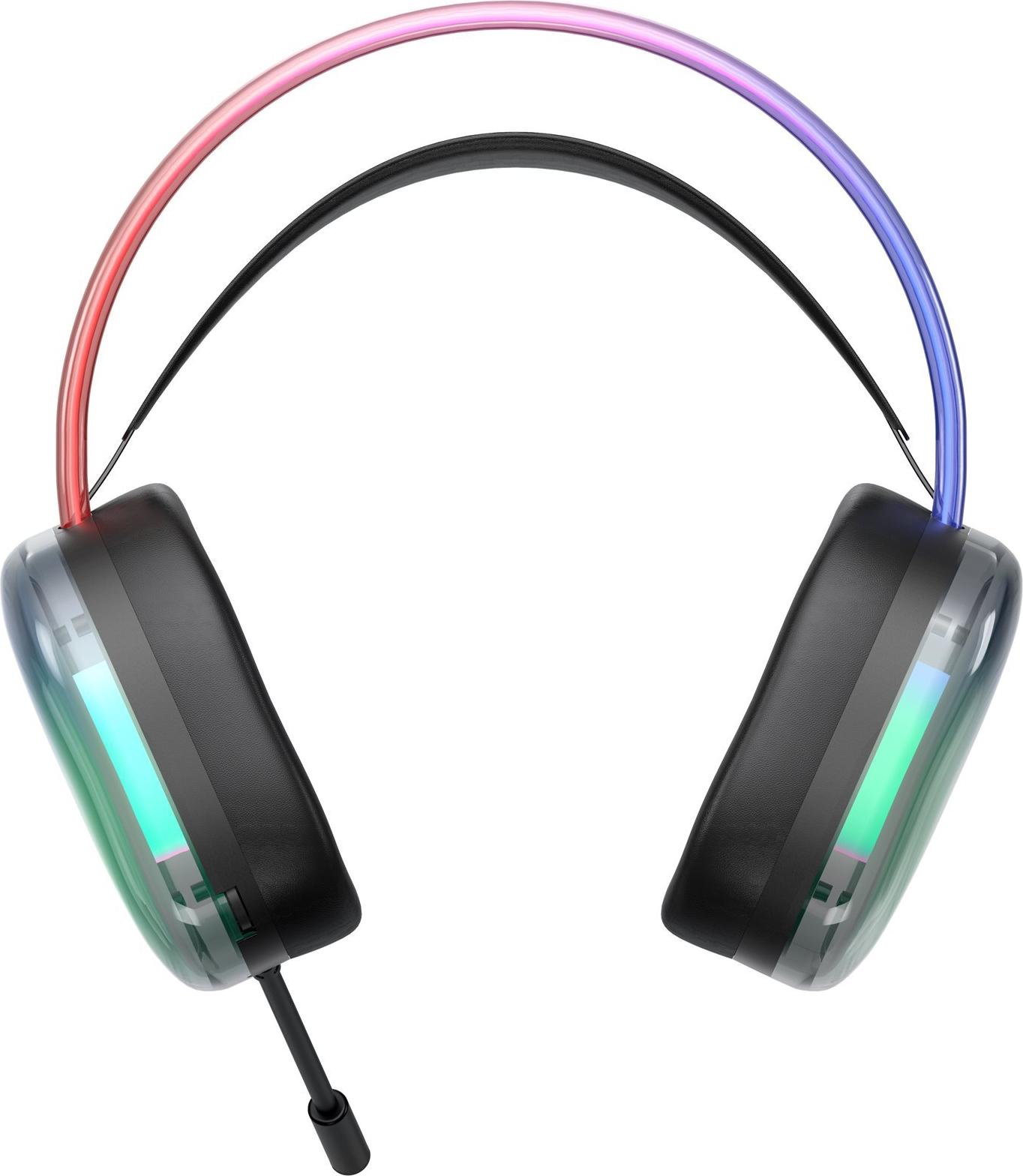 Deltaco Headset Gaming RGB beleuchtet halbtransparent (GAM-186)