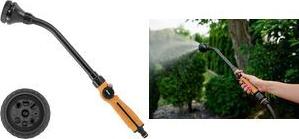 Bradas Gartenbrause CORK LINE, 8 Sprühfunktionen Wasserstrahl der Spritzdüse 8-fach verstellbar, Metall - 1 Stück (CORK-6046)