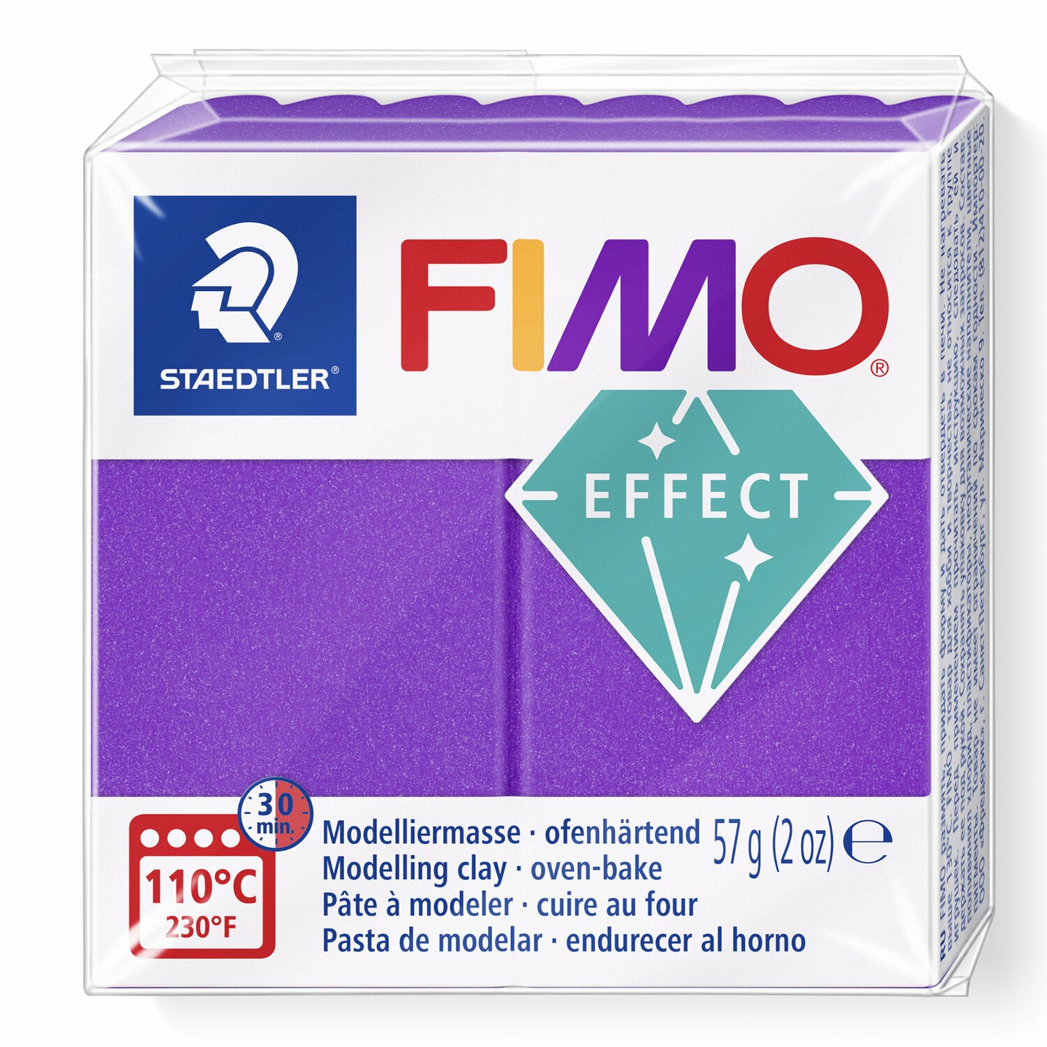 STAEDTLER Fimo effect 8010-61 Modellierton 57 g Lila Metallic