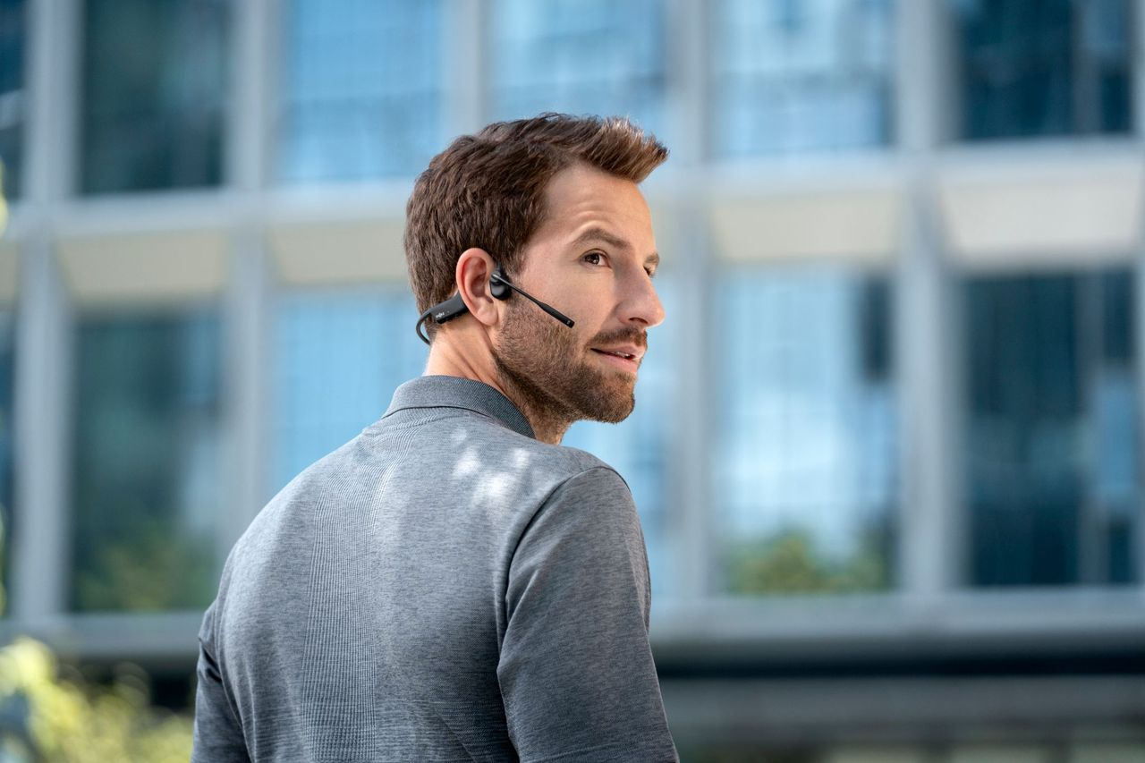 SHOKZ OpenComm2 UC Headset Bluetooth Schwarz