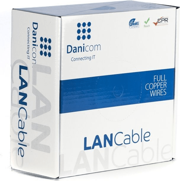 DSIT DANICOM CAT7 S/FTP Außenkabel 50m Starrleiter PE Fca 10Gbit/s