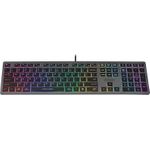 A4Tech FSTYLER FX60H (Neon Backlit) Tastatur USB QWERTY Schwarz, Grau (A4TKLA47126)