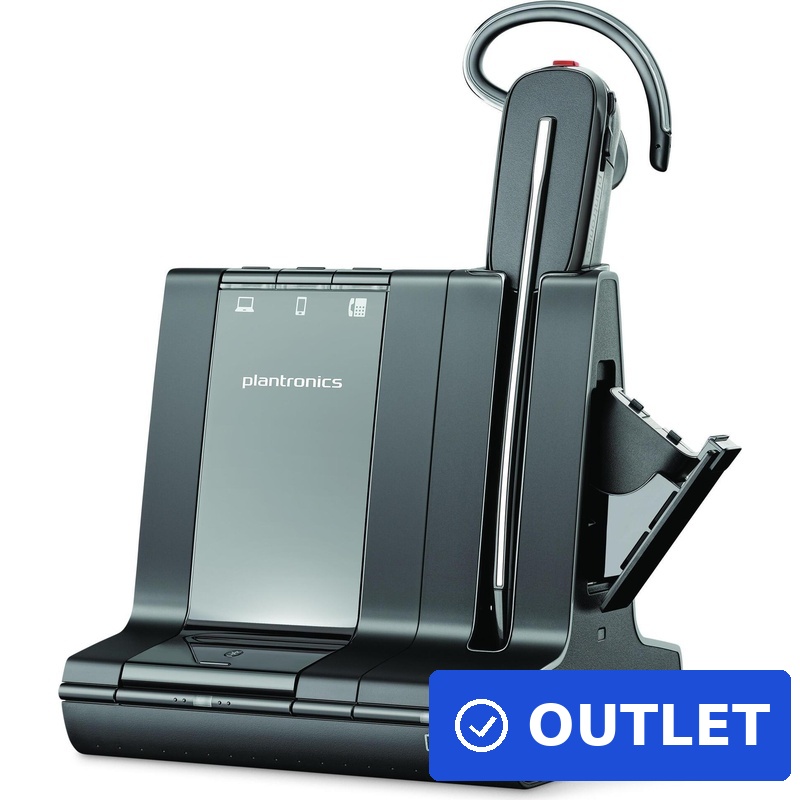 HP Poly Savi 8245-M Kopfhörer Kabellos Ohrbügel - im Ohr Büro/Callcenter Bluetooth Schwarz (8D3F4AA#ABB) (geöffnet)
