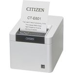 Citizen CT-E601, 8 Punkte/mm (203dpi), Cutter, USB, USB-Host, weiß Bondrucker, Thermodirekt, 8 Punkte/mm (203 dpi), Medienbreite (max): 80 mm, Druckbreite (max.): 72 mm, Rollendurchmesser (max.): 83mm, Geschwindigkeit (max.): 350 mm/Sek, Cutter, desinfizierbares Gehäuse, USB, USB-Host, Kassenladenanschluss, Update-Schnittstelle, Flash: 8 MB, inkl.: Netzteil, Netzkabel (UK), QSG, Farbe: weiß (CTE601XNEWX)