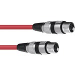 Omnitronic 30220900 XLR Verbindungskabel [1x XLR-Stecker 3 polig - 1x XLR-Buchse 3 polig] 1.50 m Rot (30220900)