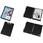 WEDO Klemmbrett XS, mit Aufbewahrungsfach, DIN A4, schwarz aus bruchfestem Kunststoff, mit Metallklemme, Aufbewahrungs - 1 Stück (57 5001)