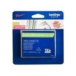 Brother TZE-MQG35 LAMINATED TAPE 12MM F/ PT S WHITE ON FLAT APPLE GREEN (TZEMQG35)