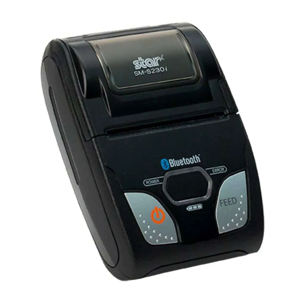 Star Micronics SM-S230i Mobiler Drucker Thermodirekt 203 dpi USB Bluetooth Schwarz/Silber