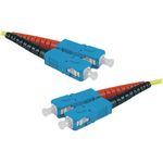 LWL Patchkabel Eco, 9/125 µm, OS2-Faser, SC Duplex Stecker/Stecker, gelb, 5,0 m UPC UPC-Schliff (392874)