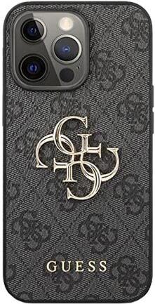 Guess PU 4G Metal Logo Case für Apple iPhone 13 Pro Max - grey (GUHCP13X4GMGGR)