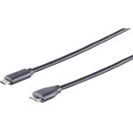 S-Conn 77142-1.0 USB Kabel 1 m USB 3.2 Gen 2 (3.1 Gen 2) USB C Micro-USB B Schwarz (77142-1.0)