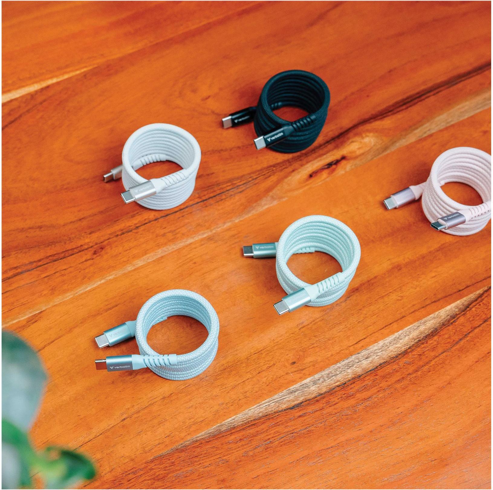Verbatim Sync&Charge USB-C/USB-C Kabel 1,2 m 100W Magnetisch Grau